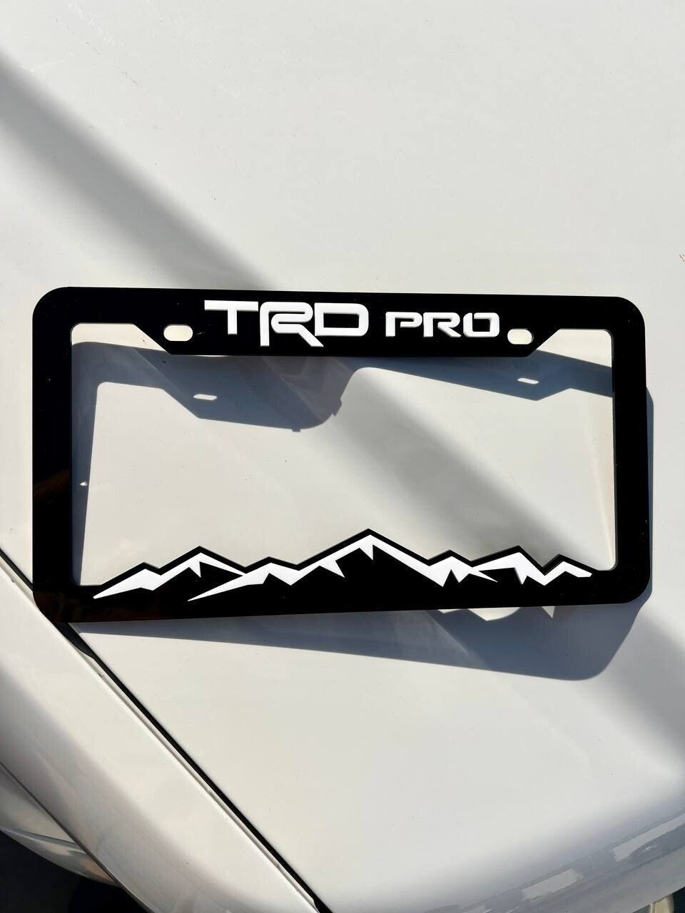 TRD PRO LICENSE PLATE FRAME TOYOTA ACCESSORY FRONT REAR TAG HOLDER PLATE COVER