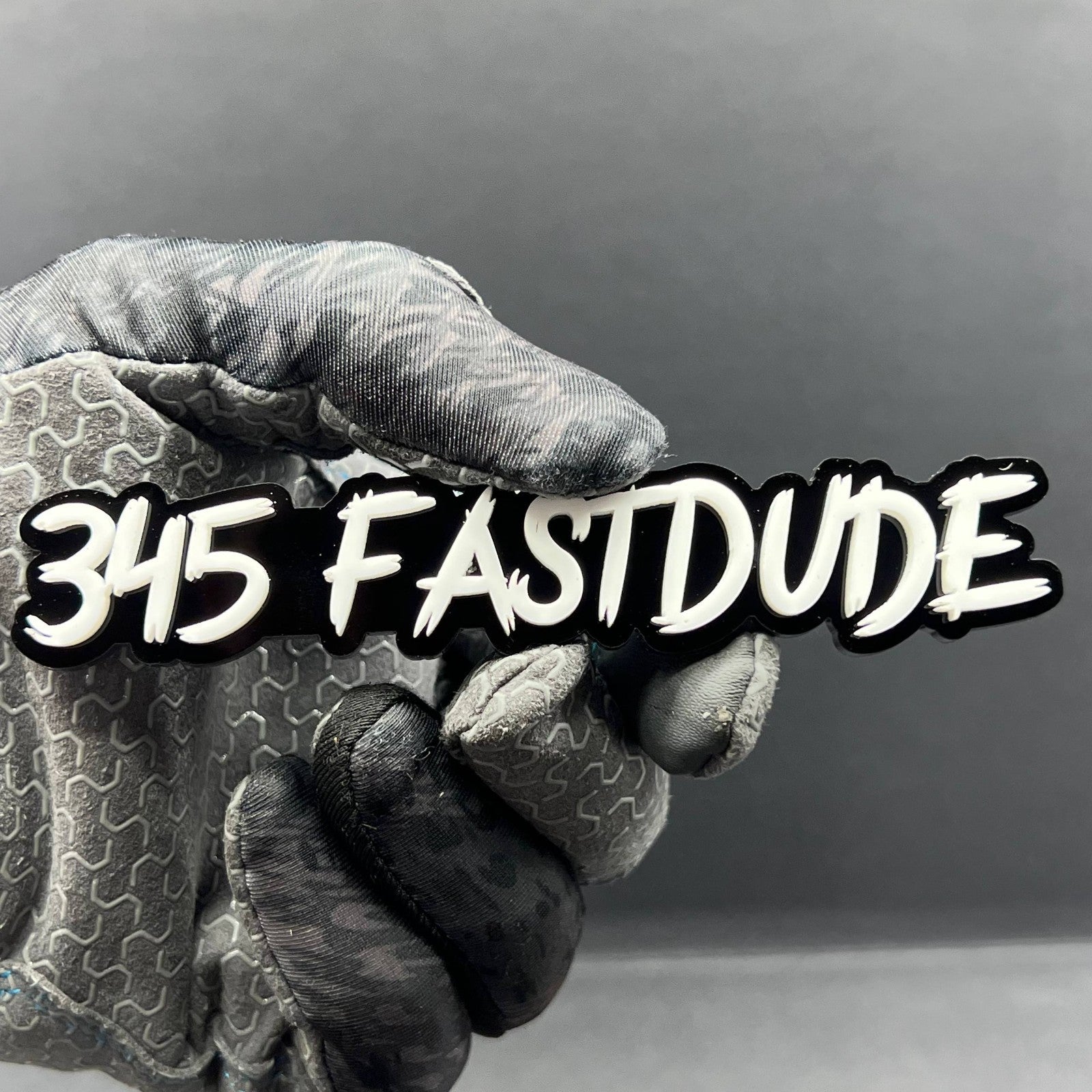 1PCS 345 FASTDUDE Emblems – Custom 3D Acrylic Engine Fender & Trunk Badges