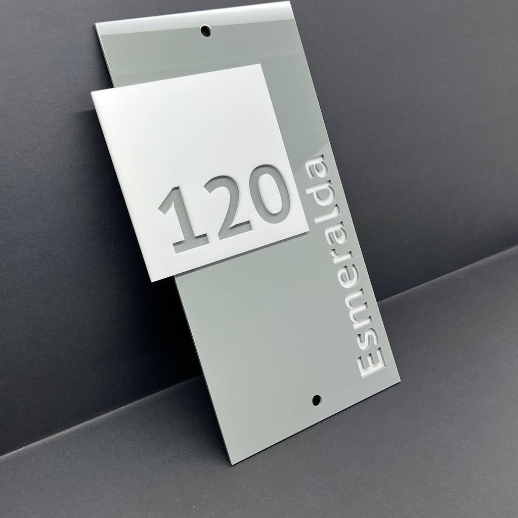 House Number Sign MULTI COLOR Personalized Modern Address Plate Custom Home
