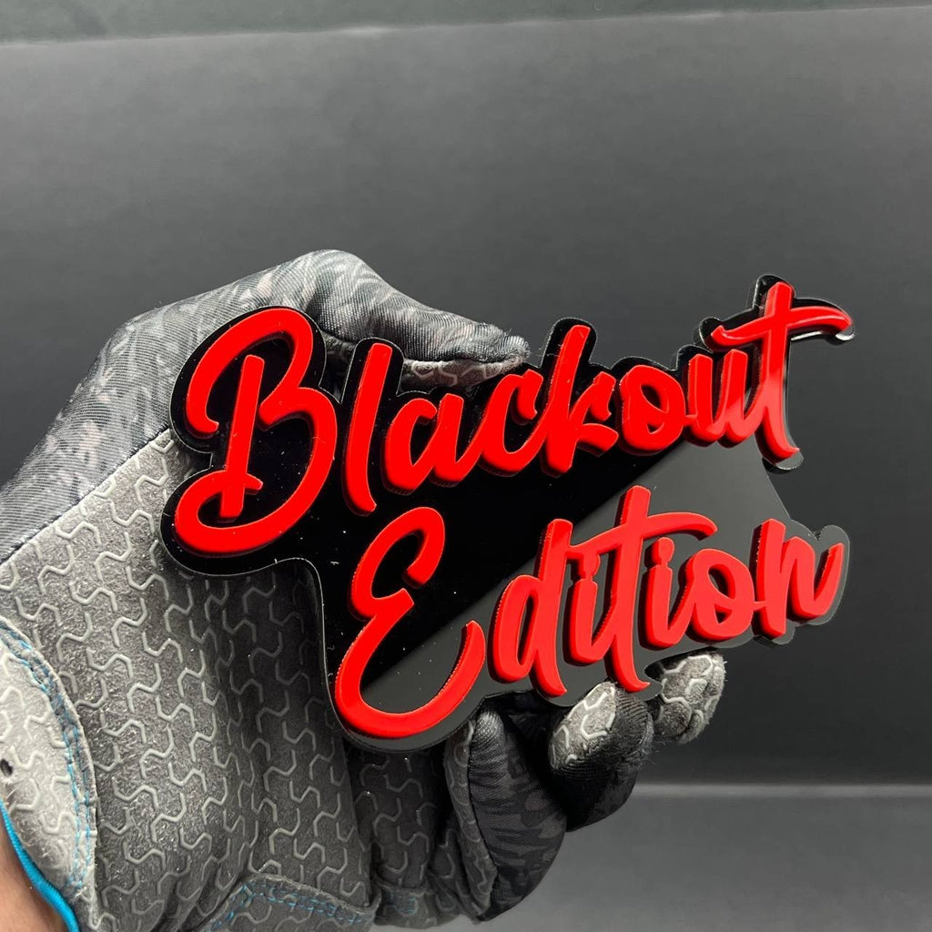 1PCS Blackout Edition Emblem – 3D Multicolor Acrylic Car, Truck & SUV Badge