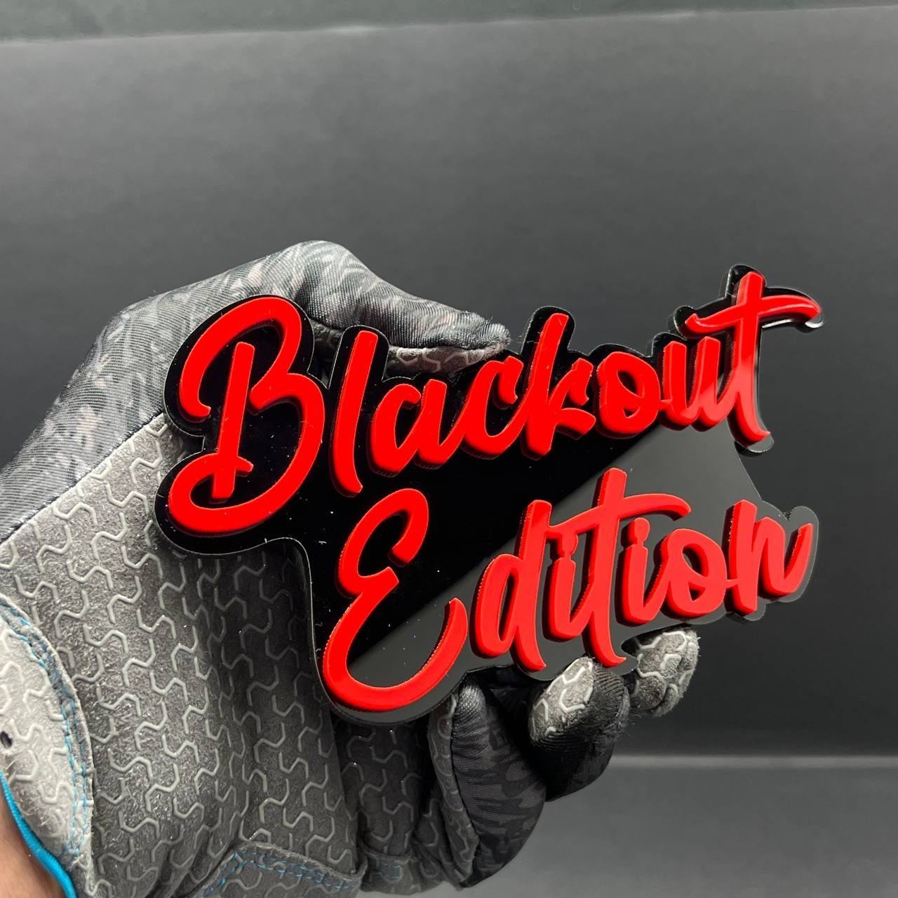 1PCS Blackout Edition Emblem – 3D Multicolor Acrylic Car, Truck & SUV Badge