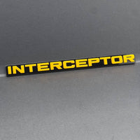 1PC INTERCEPTOR Emblem – Custom 3D Acrylic Fender & Tailgate Car Badge Decal