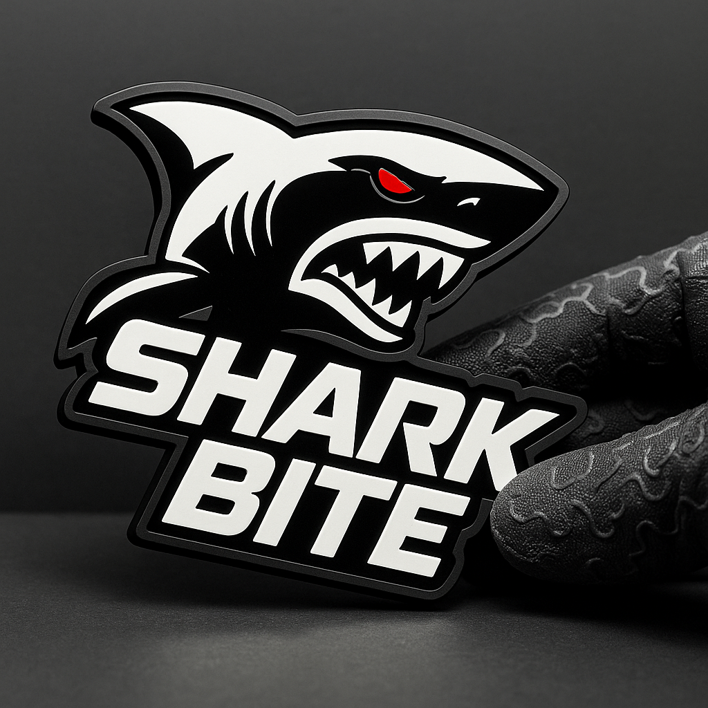 1PCS SHARK BITE Emblem Badges – 3D Acrylic Car Fender & Trunk Decals