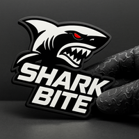 1PCS SHARK BITE Emblem Badges – 3D Acrylic Car Fender & Trunk Decals