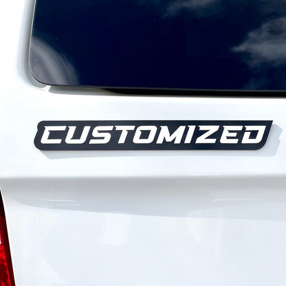 Custom Car Emblem Badge MULTI COLOR Customized Text Names