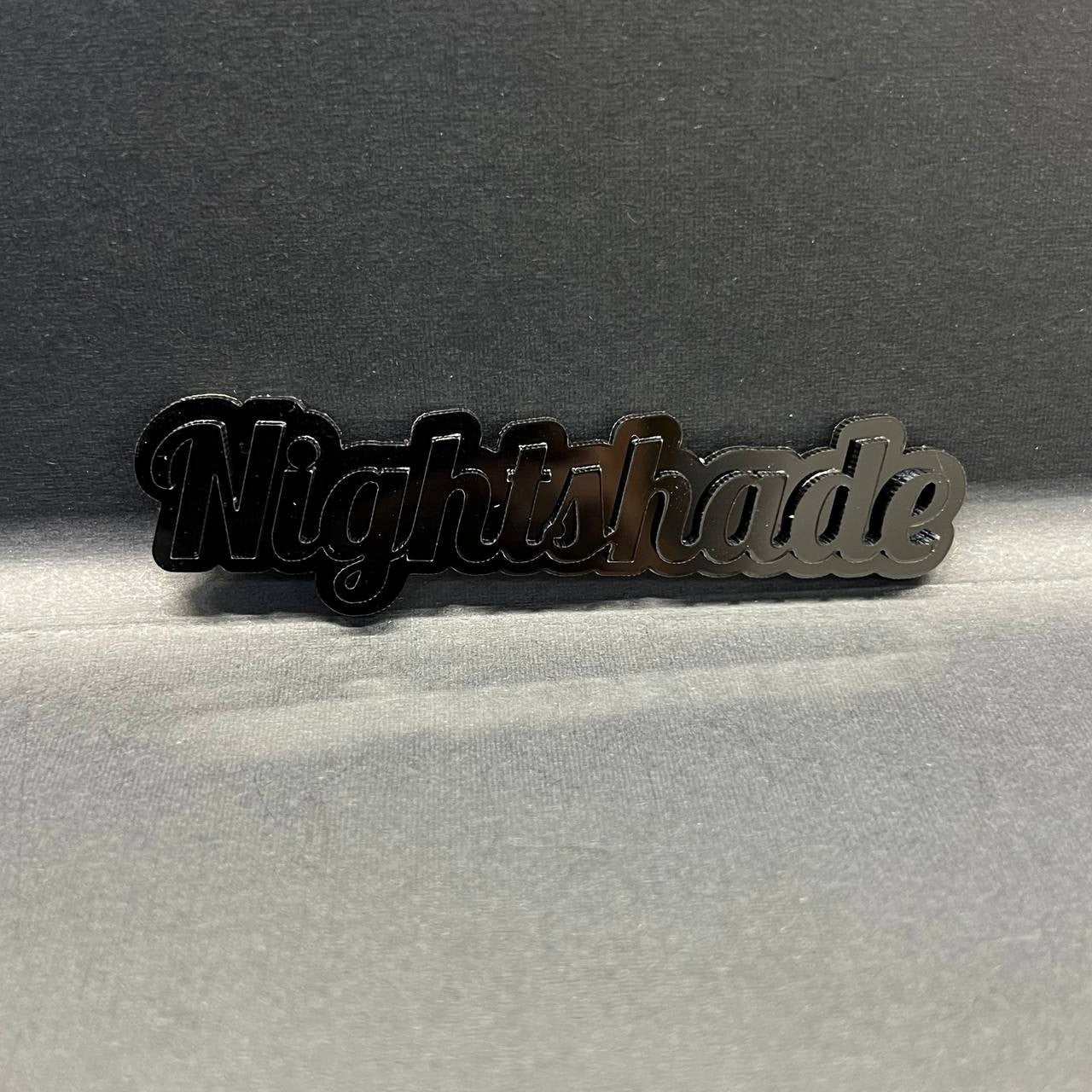 1PC Nightshade Emblem – 3D Acrylic Tailgate or Fender Badge for Car, SUV