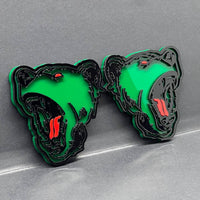 2PCS Angry Bear / Raging Bear Car & Truck Fender Emblems – Durable Acrylic