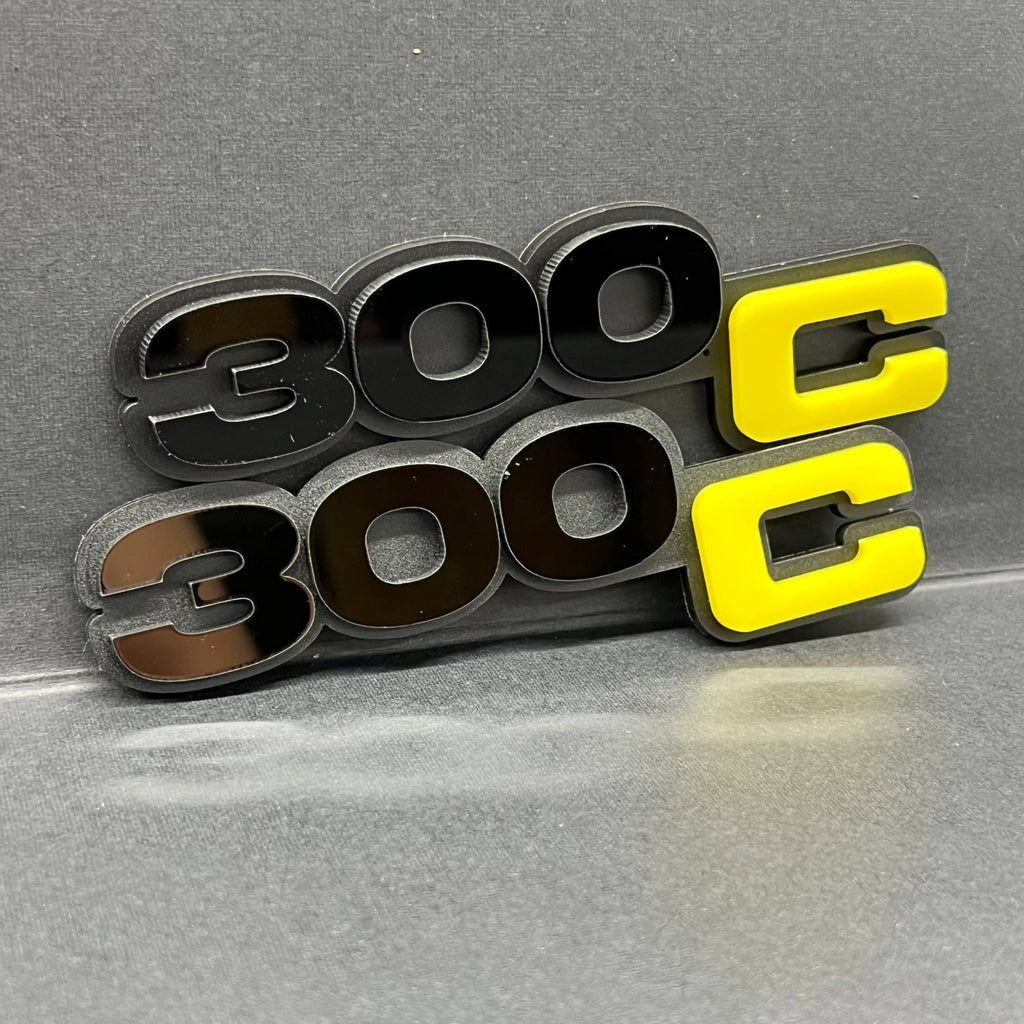 Chrysler 300C 3D Acrylic Emblem Set – Custom Exterior Fender Badge Pair
