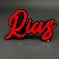 1PC Rias 3D Acrylic Badge - Car Truck Emblem Fender Tailgate Trunk Sticker