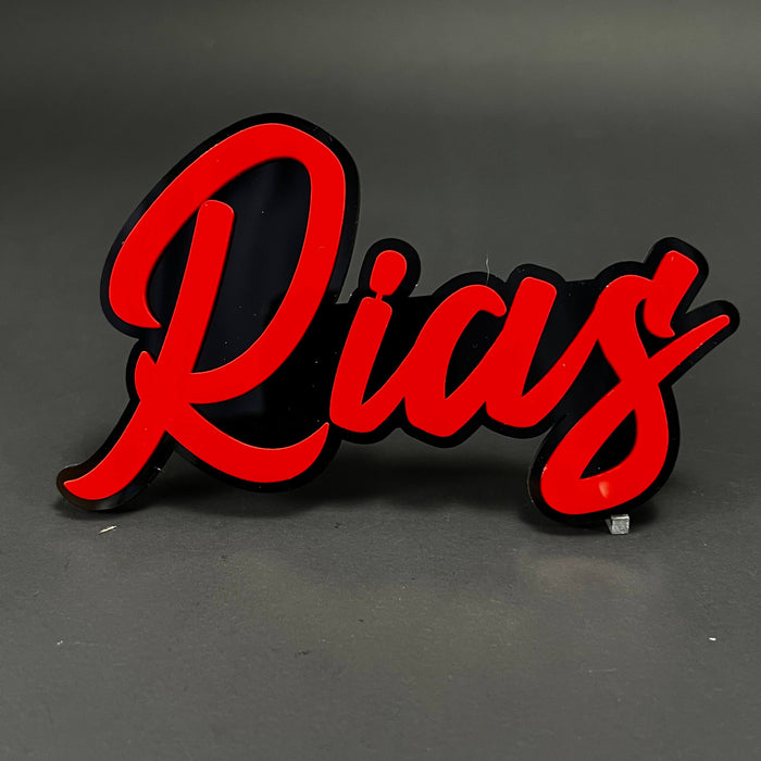 1PC Rias 3D Acrylic Badge - Car Truck Emblem Fender Tailgate Trunk Sticker