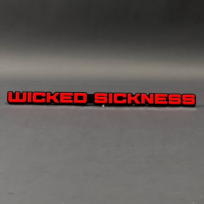 1PC WICKED SICKNESS 3D Acrylic Badge - Car Truck Emblem Fender Sticker