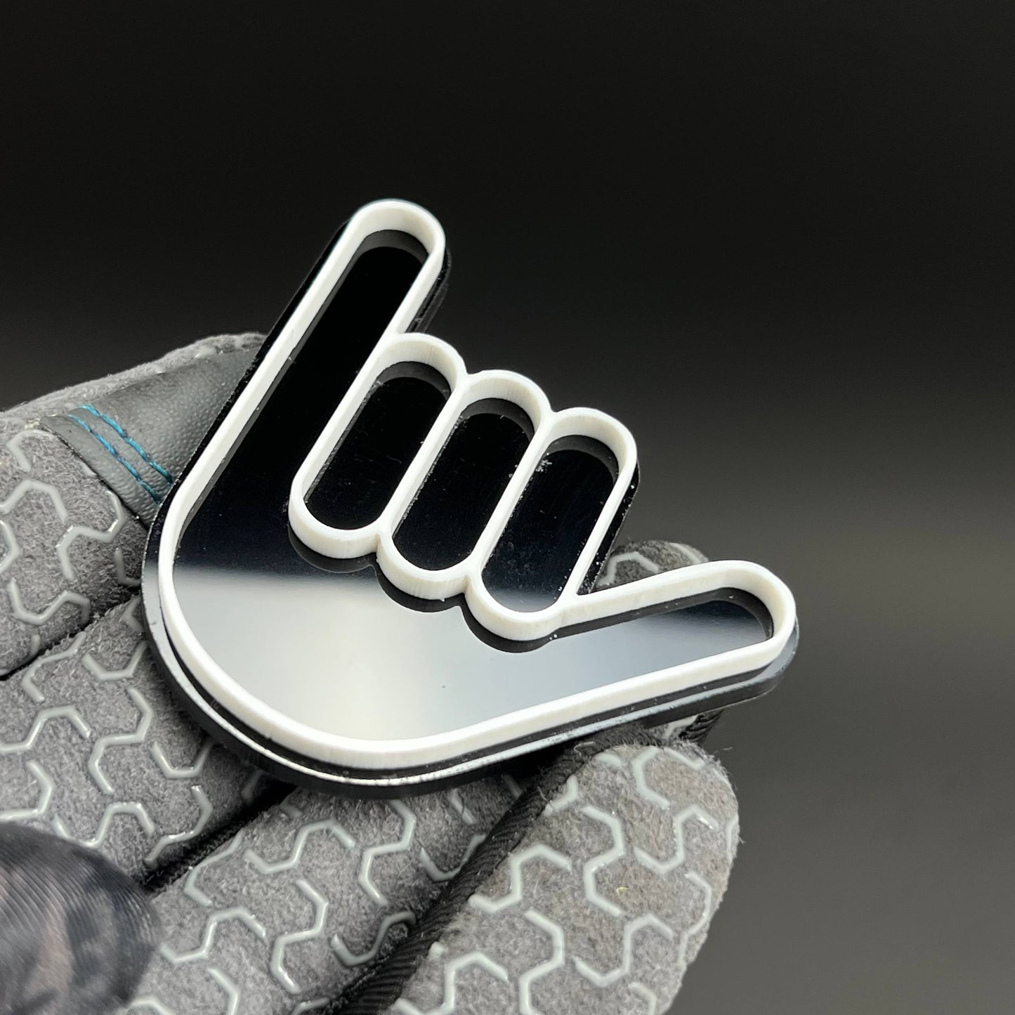1PC Shaka Hand 3D Acrylic Badge - Car Truck Emblem Fender Tailgate Trunk Sticker