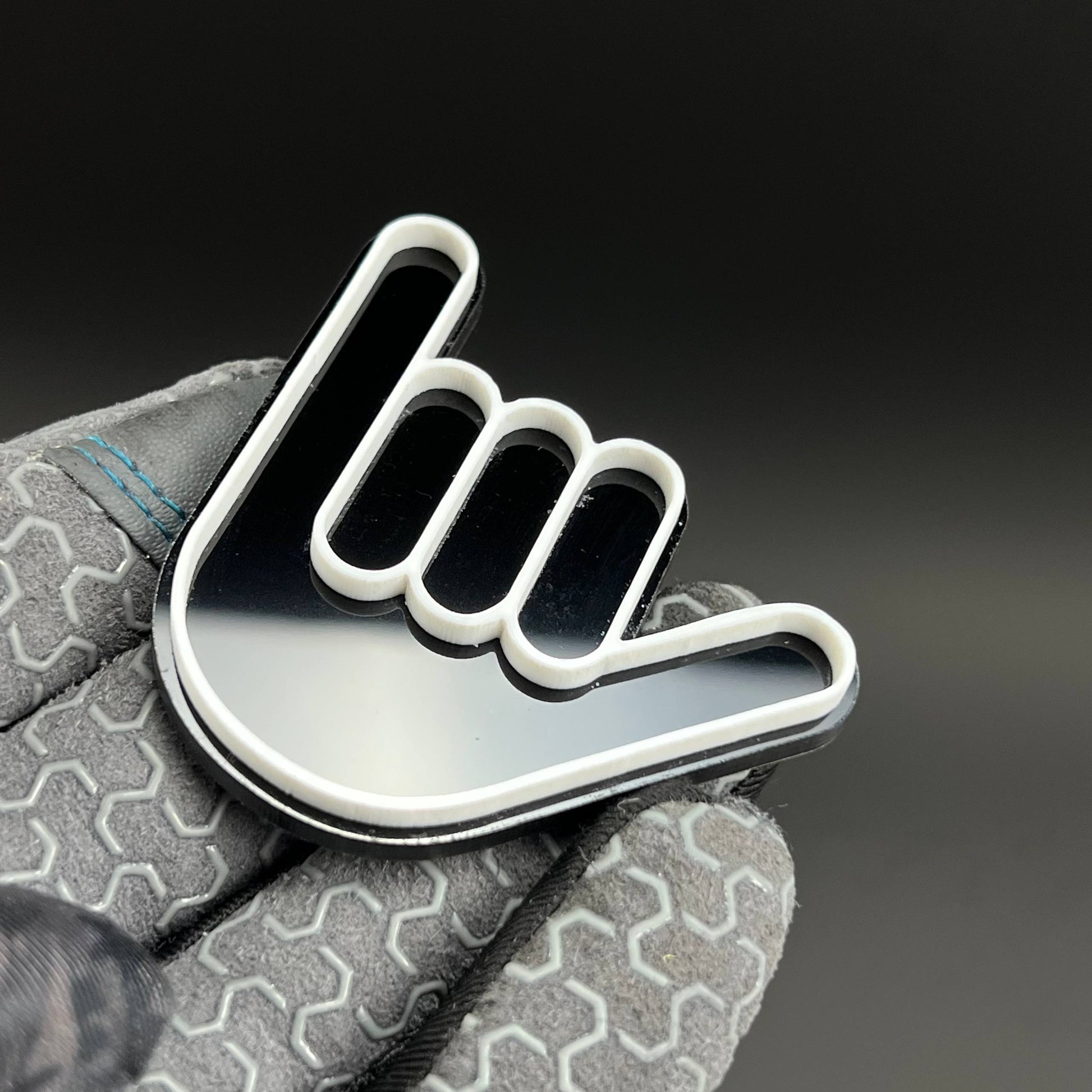 1PC Shaka Hand 3D Acrylic Badge - Car Truck Emblem Fender Tailgate Trunk Sticker