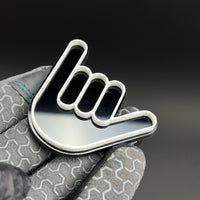 1PC Shaka Hand 3D Acrylic Badge - Car Truck Emblem Fender Tailgate Trunk Sticker
