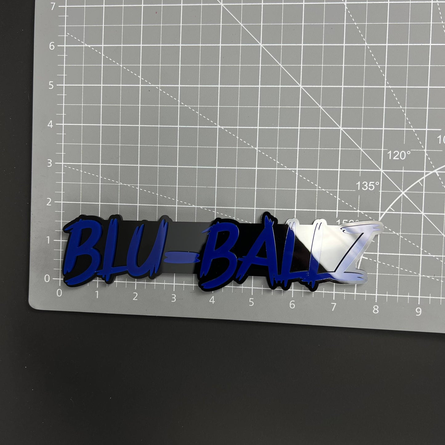 1PC BLU-BALLZ 3D Acrylic Badge - Car Truck Emblem Fender Tailgate Trunk Sticker