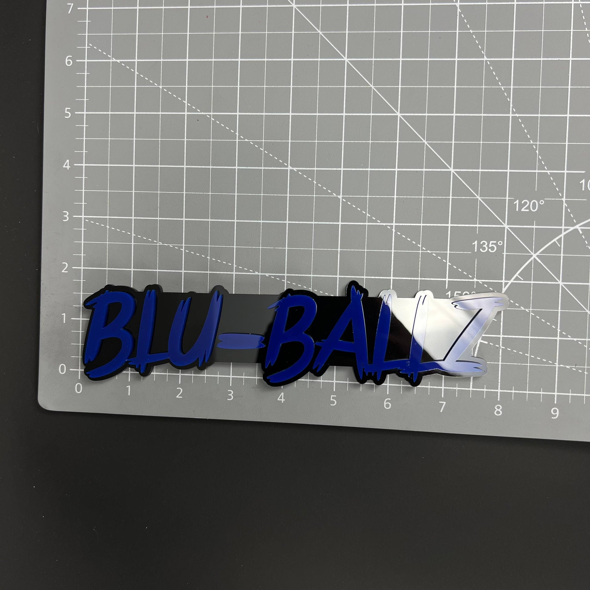 1PC BLU-BALLZ 3D Acrylic Badge - Car Truck Emblem Fender Tailgate Trunk Sticker