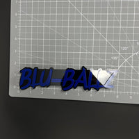 1PC BLU-BALLZ 3D Acrylic Badge - Car Truck Emblem Fender Tailgate Trunk Sticker