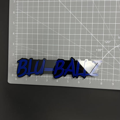 1PC BLU-BALLZ 3D Acrylic Badge - Car Truck Emblem Fender Tailgate Trunk Sticker