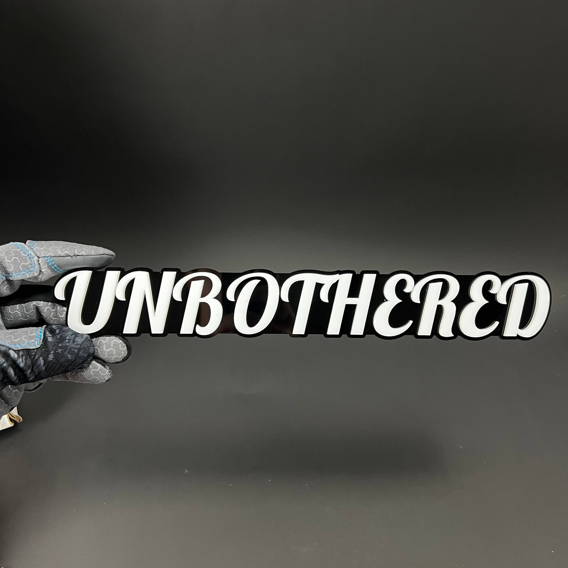 1PC UNBOTHERED 3D Acrylic Badge - Car Truck Emblem Fender Tailgate Trunk Sticker