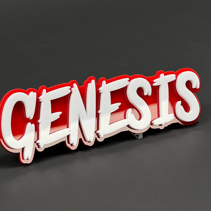 1PC GENESIS 3D Acrylic Badge - Car Truck Emblem Fender Tailgate Trunk Sticker