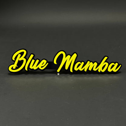 1PC Blue Mamba 3D Acrylic Badge - Car Truck Emblem Fender Tailgate Trunk Sticker