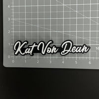 1PC Kat Von Dean 3D Acrylic Badge - Car Truck Emblem Fender Sticker