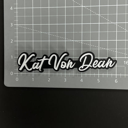 1PC Kat Von Dean 3D Acrylic Badge - Car Truck Emblem Fender Sticker