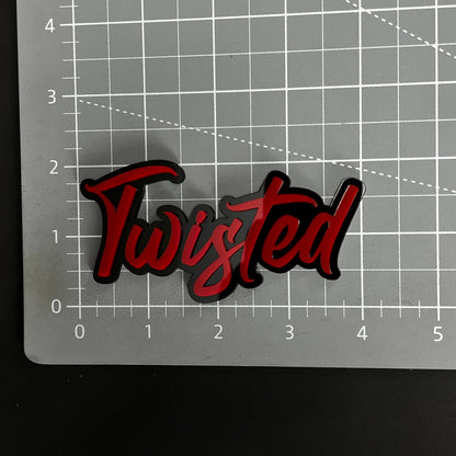 1PC TWISTED 3D Acrylic Badge - Car Truck Emblem Fender Tailgate Trunk Sticker