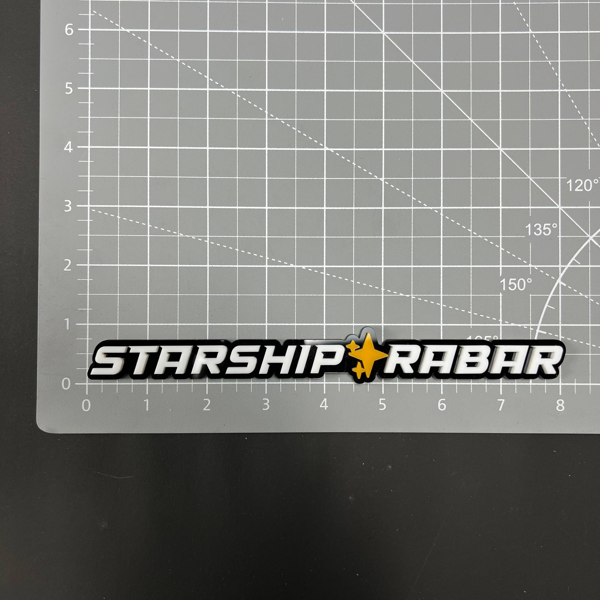 1PC STARSHIP RABAR 3D Acrylic Badge - Car Truck Emblem Fender Sticker