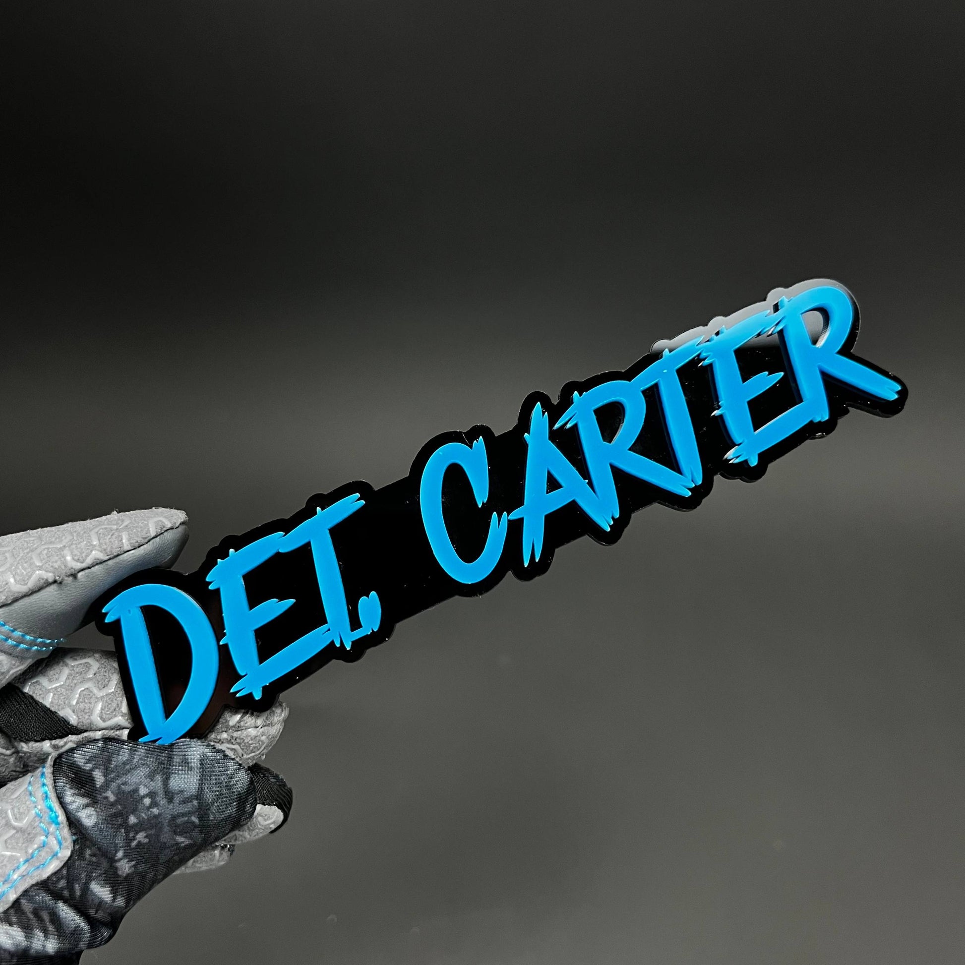 1PC DET. CARTER 3D Acrylic Badge - Car Truck Emblem Fender Sticker