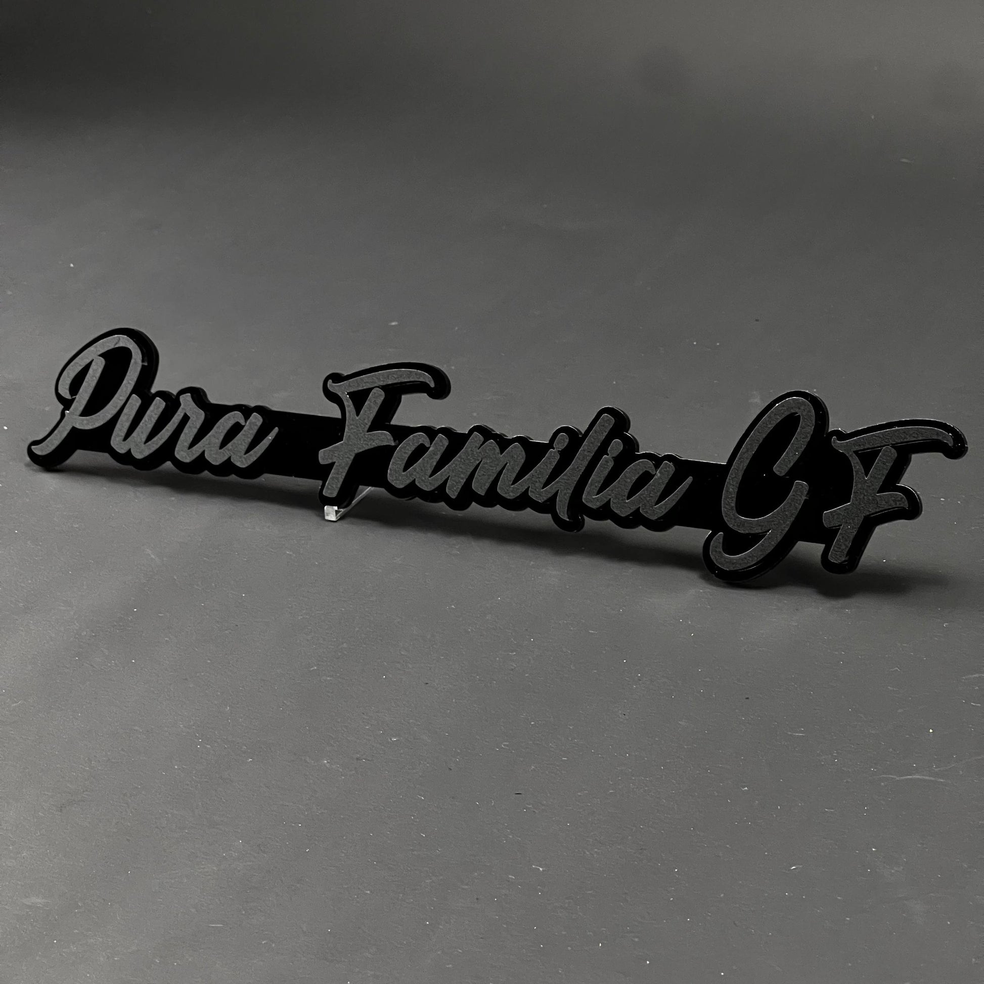 1PC Pura Familia GF 3D Acrylic Badge - Car Truck Emblem Fender Sticker