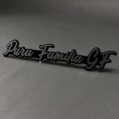 1PC Pura Familia GF 3D Acrylic Badge - Car Truck Emblem Fender Sticker