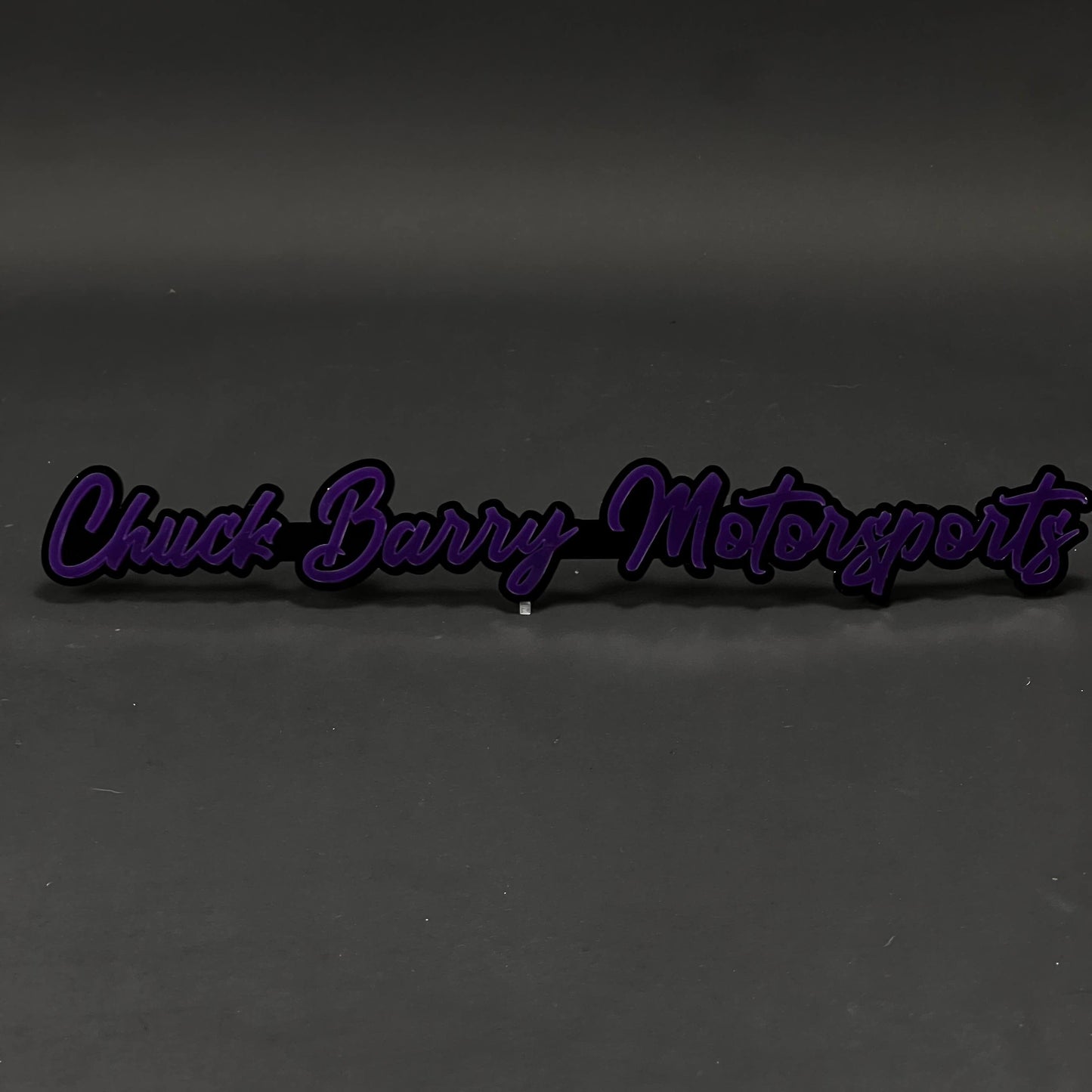 1PC Chuck Barry Motorsports 3D Acrylic Badge - Car Truck Emblem Fender Sticker