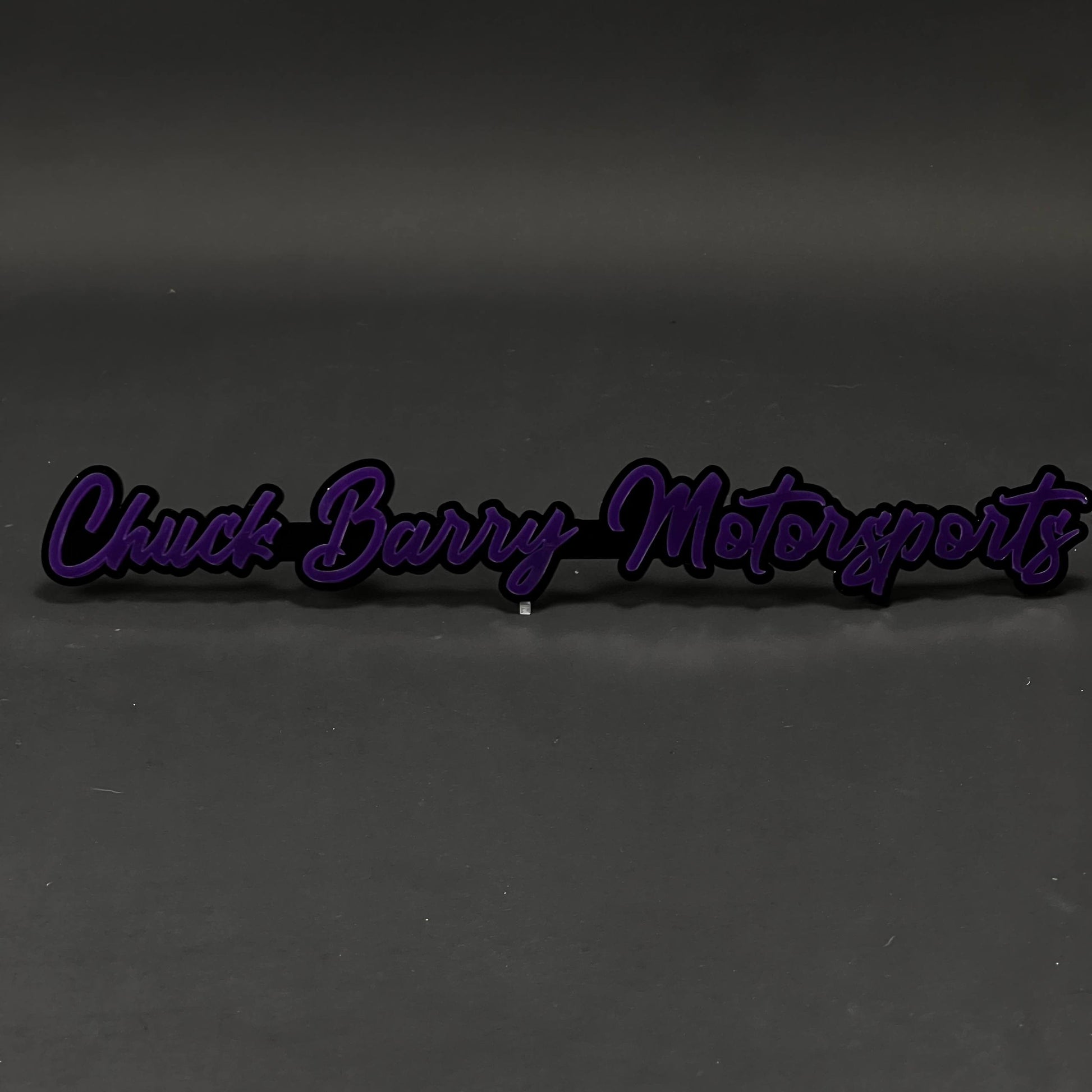 1PC Chuck Barry Motorsports 3D Acrylic Badge - Car Truck Emblem Fender Sticker