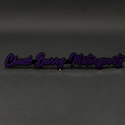 1PC Chuck Barry Motorsports 3D Acrylic Badge - Car Truck Emblem Fender Sticker