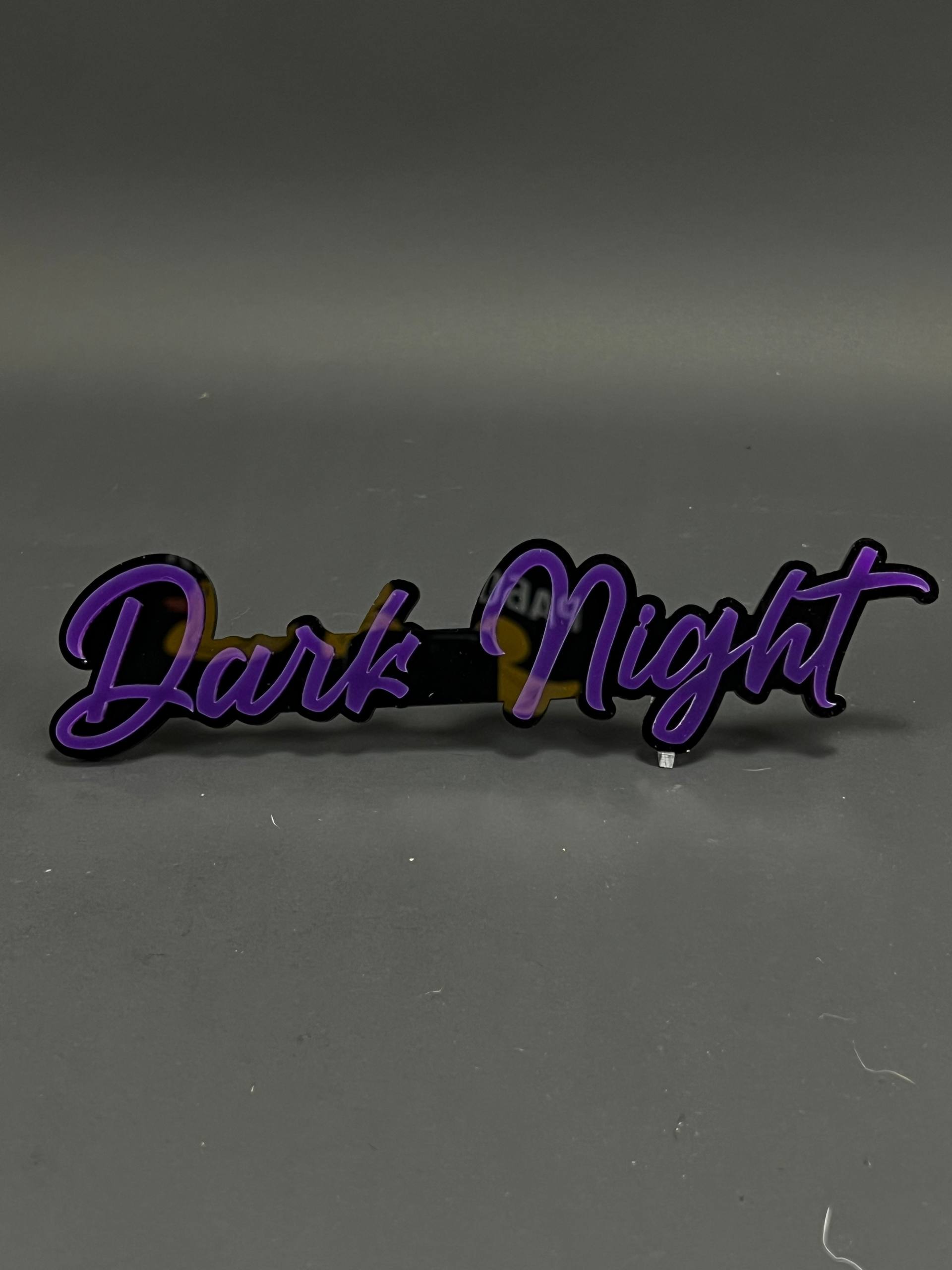 1PC Dark Night 3D Acrylic Badge - Car Truck Emblem Fender Tailgate Trunk Sticker