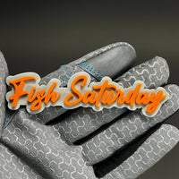 1PC Fish Saturday 3D Acrylic Badge - Car Truck Emblem Fender Sticker