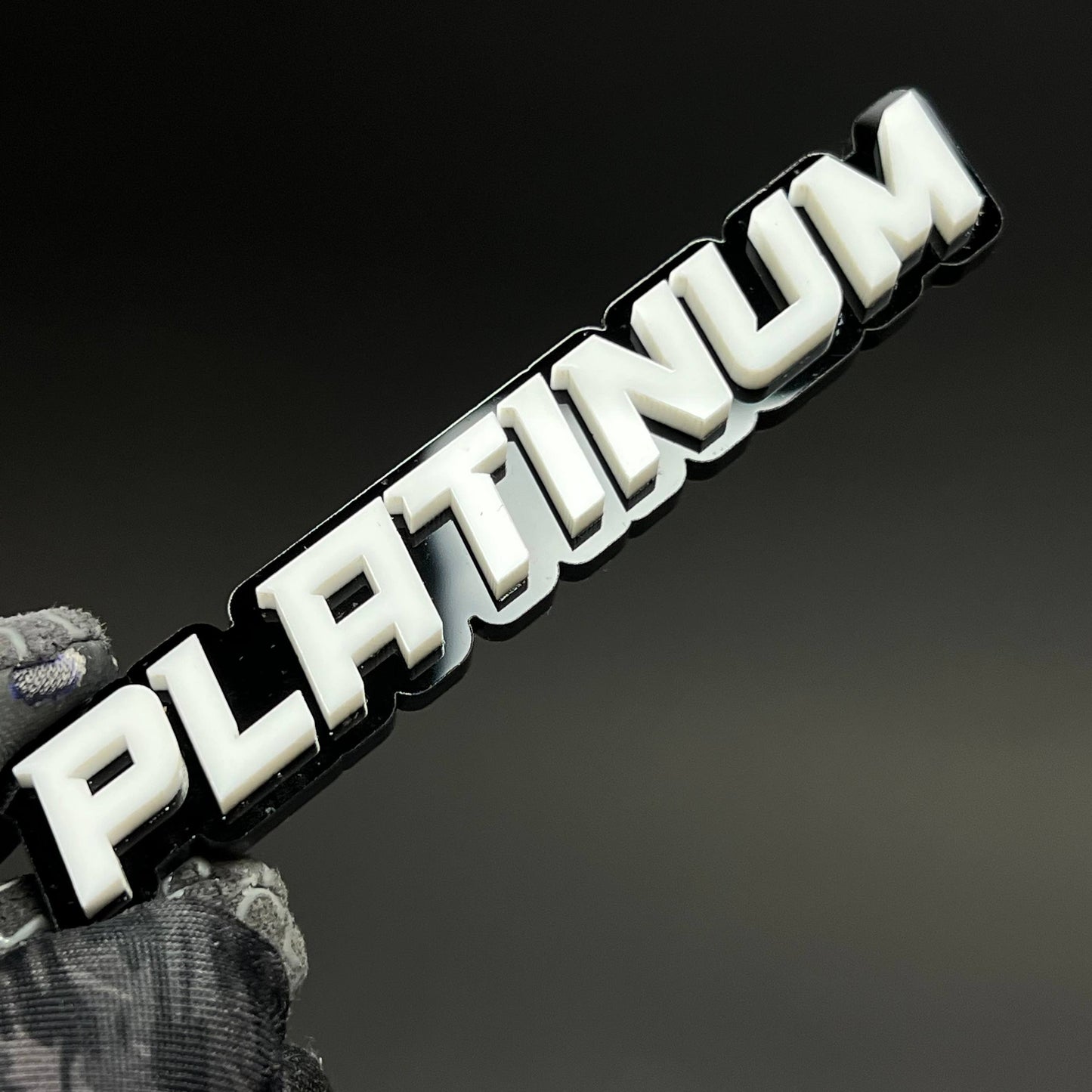 1PC Platinum 3D Acrylic Badge - Car Truck Emblem Fender Tailgate Trunk Sticker