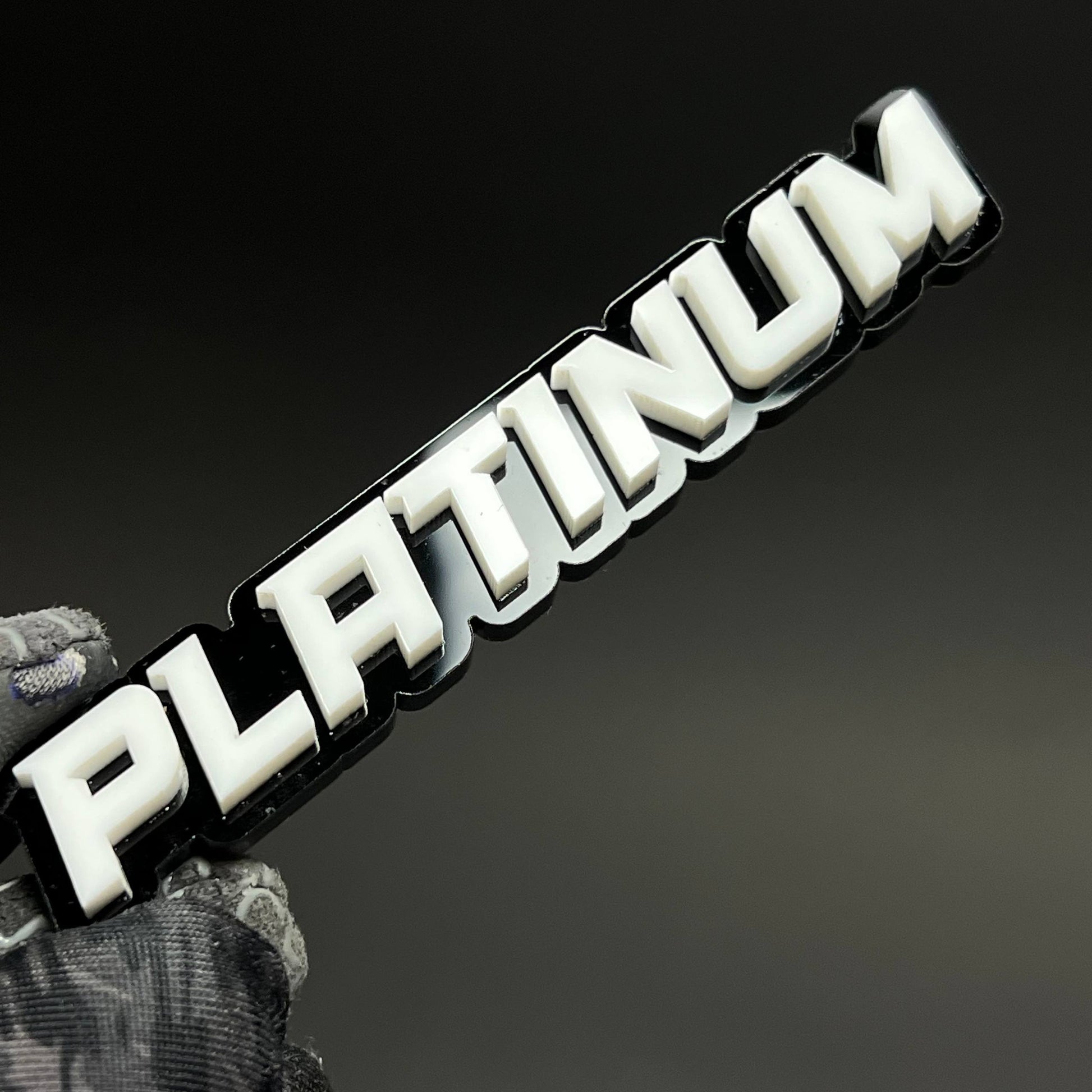 1PC Platinum 3D Acrylic Badge - Car Truck Emblem Fender Tailgate Trunk Sticker