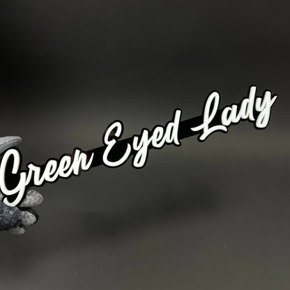 1PC Green Eyed Lady 3D Acrylic Badge - Car Truck Emblem Fender Sticker