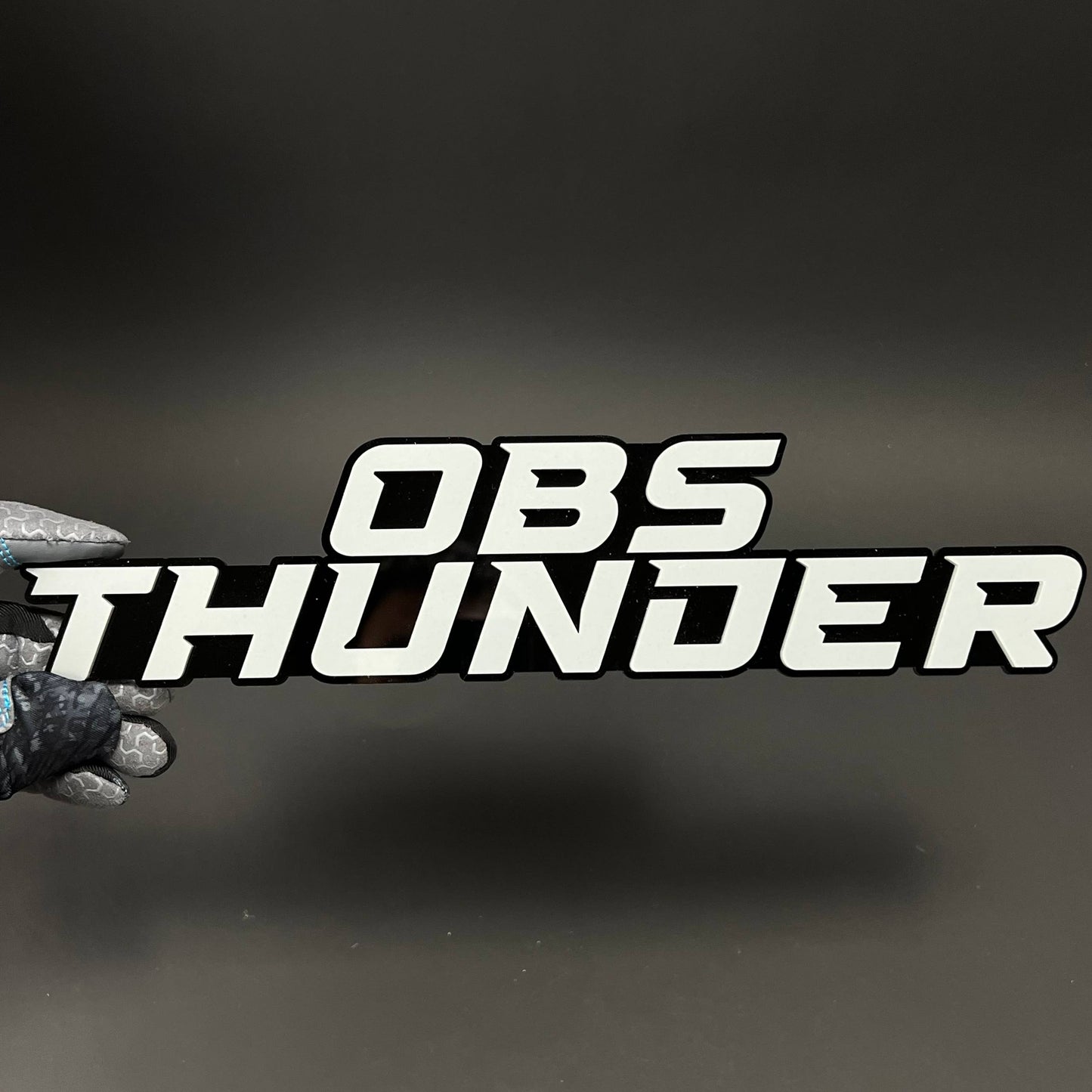 1PC OBS THUNDER 3D Acrylic Badge - Car Truck Emblem Fender Sticker