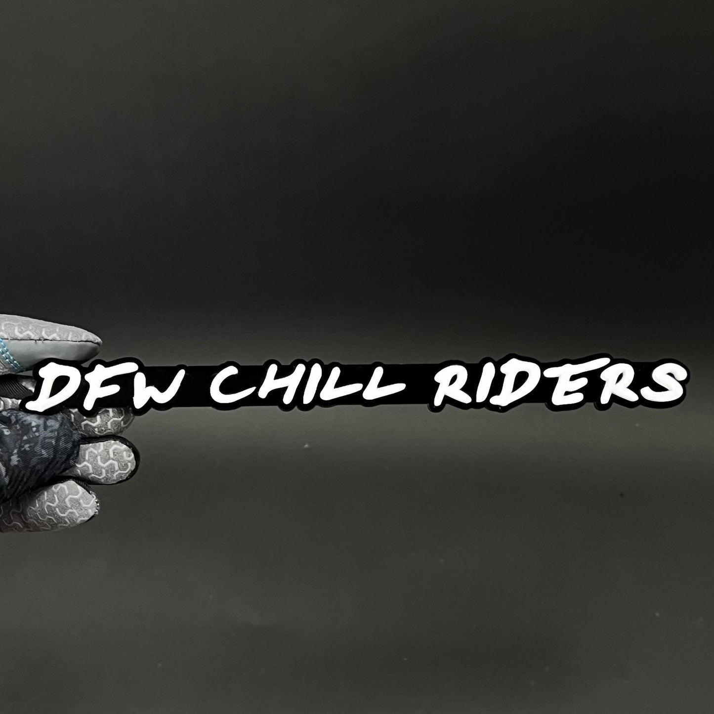 1PC DFW CHILL RIDERS 3D Acrylic Badge - Car Truck Emblem Fender Sticker