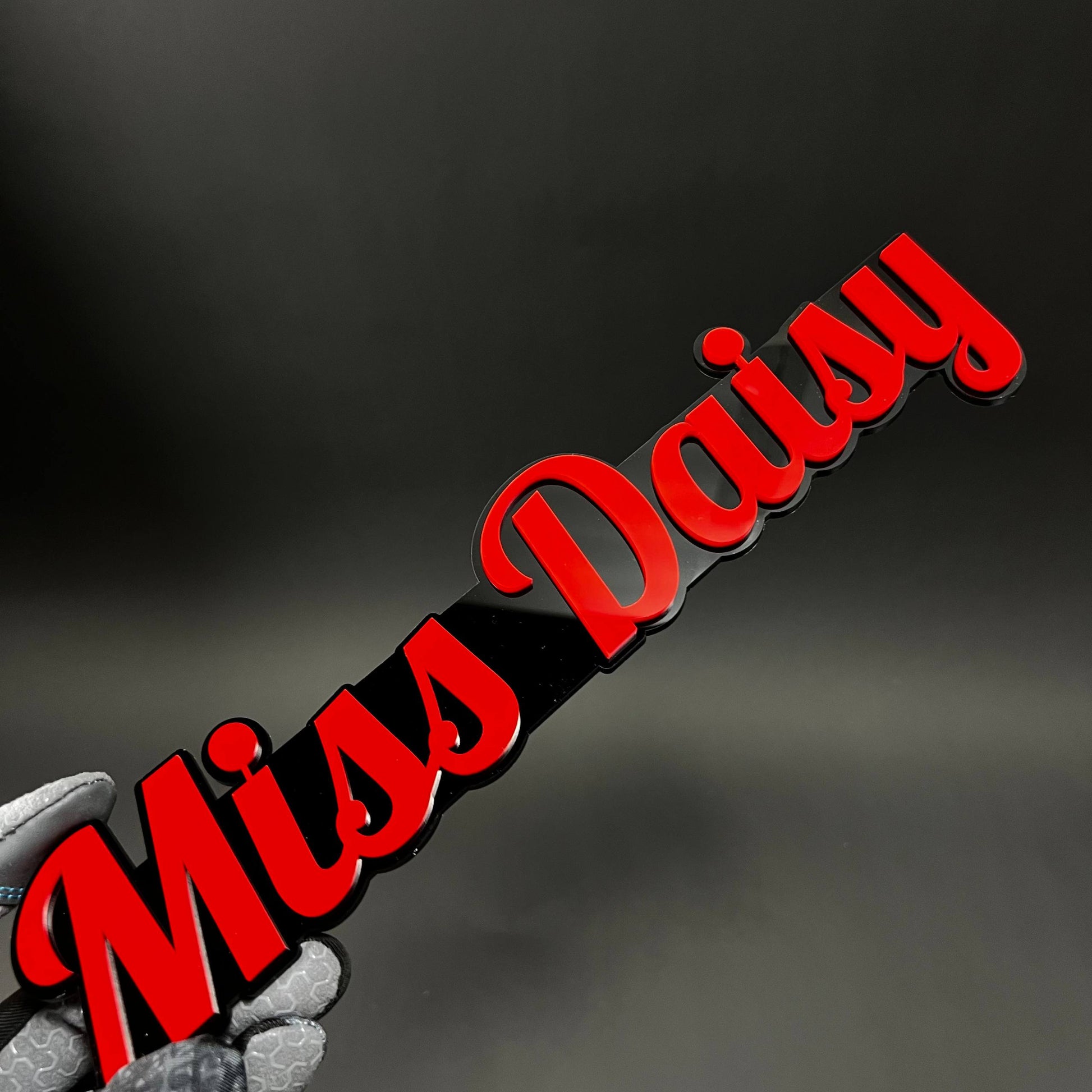 1PC Miss Daisy 3D Acrylic Badge - Car Truck Emblem Fender Tailgate Trunk Sticker