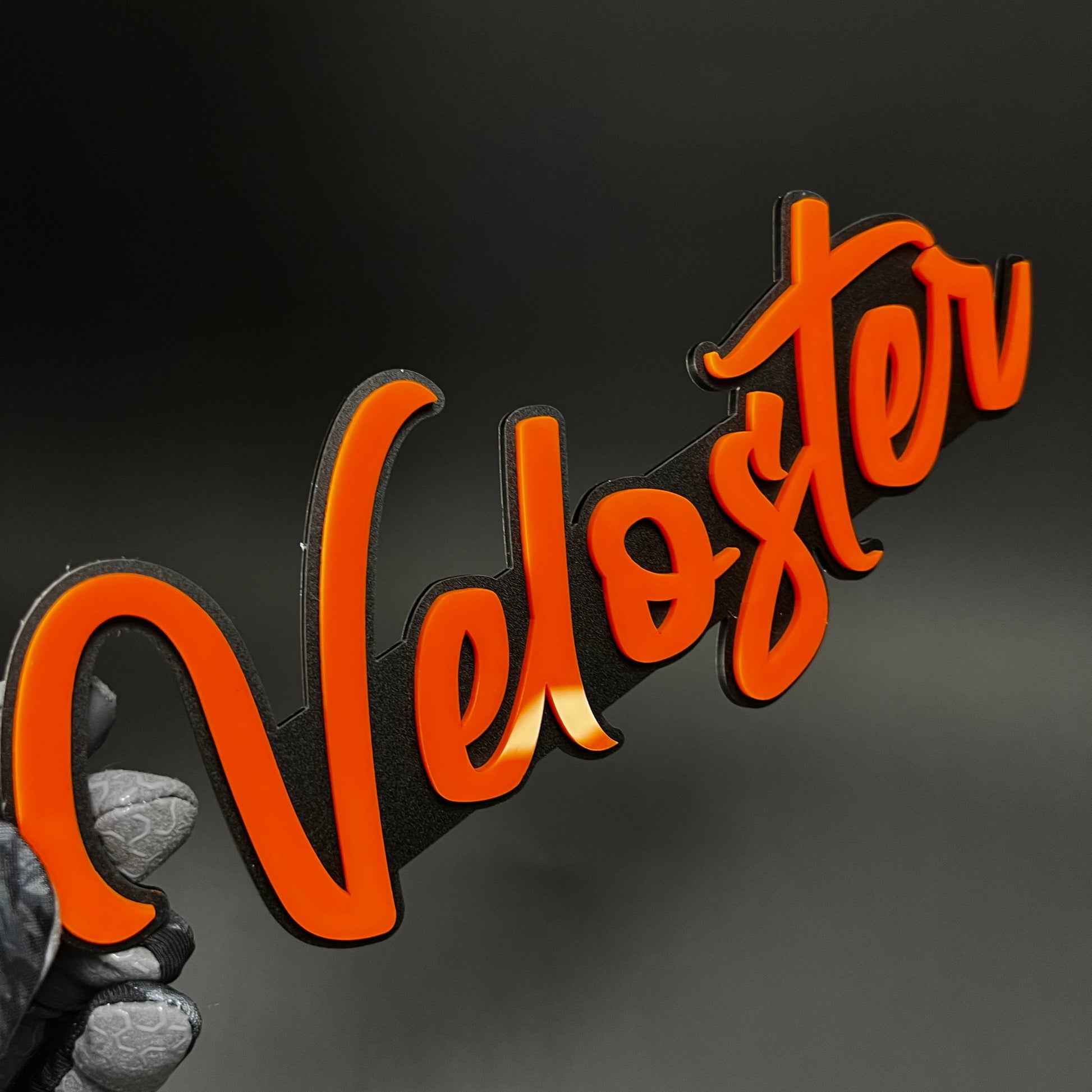 1PC Veloster 3D Acrylic Badge - Car Truck Emblem Fender Tailgate Trunk Sticker