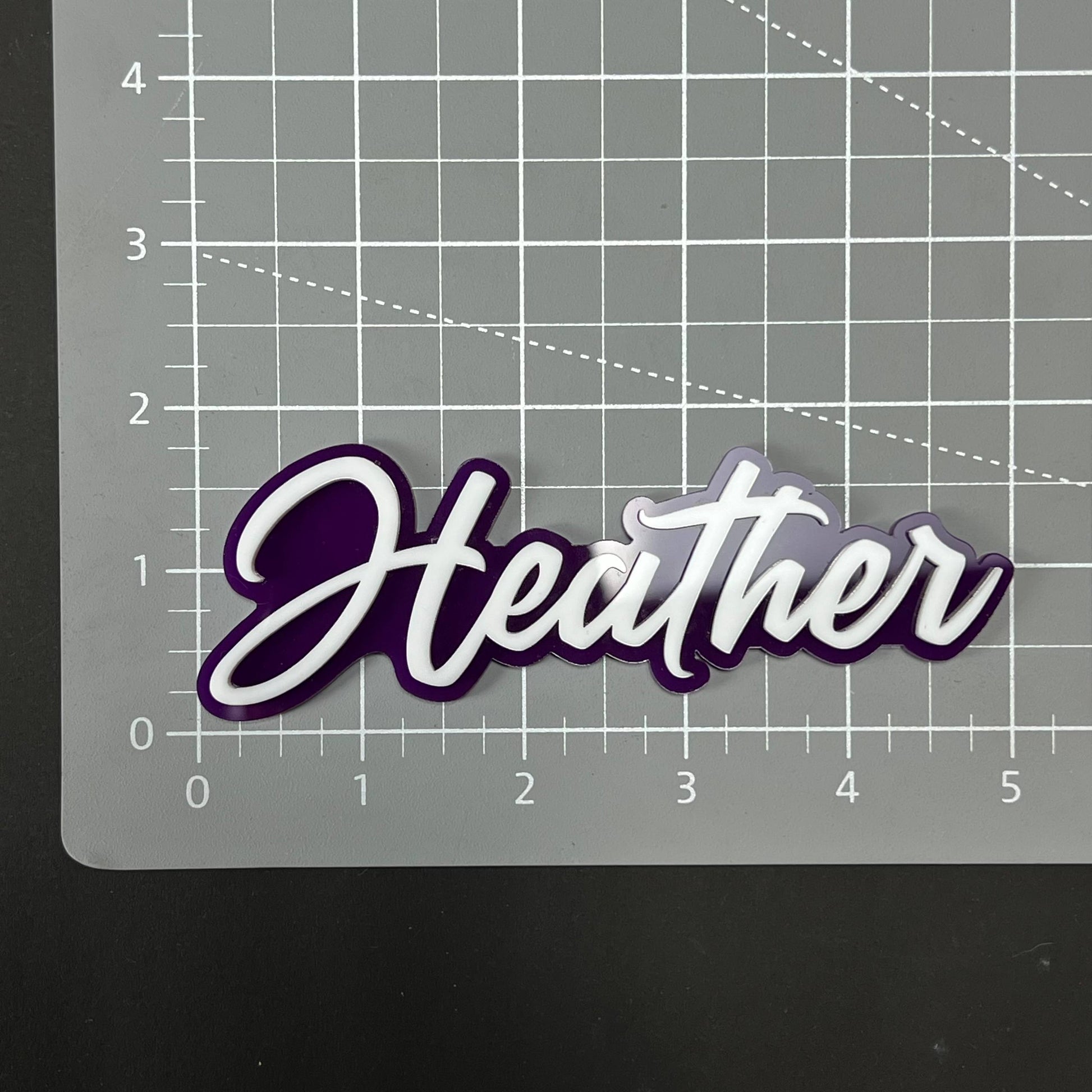 1PC Heather 3D Acrylic Badge - Car Truck Emblem Fender Tailgate Trunk Sticker