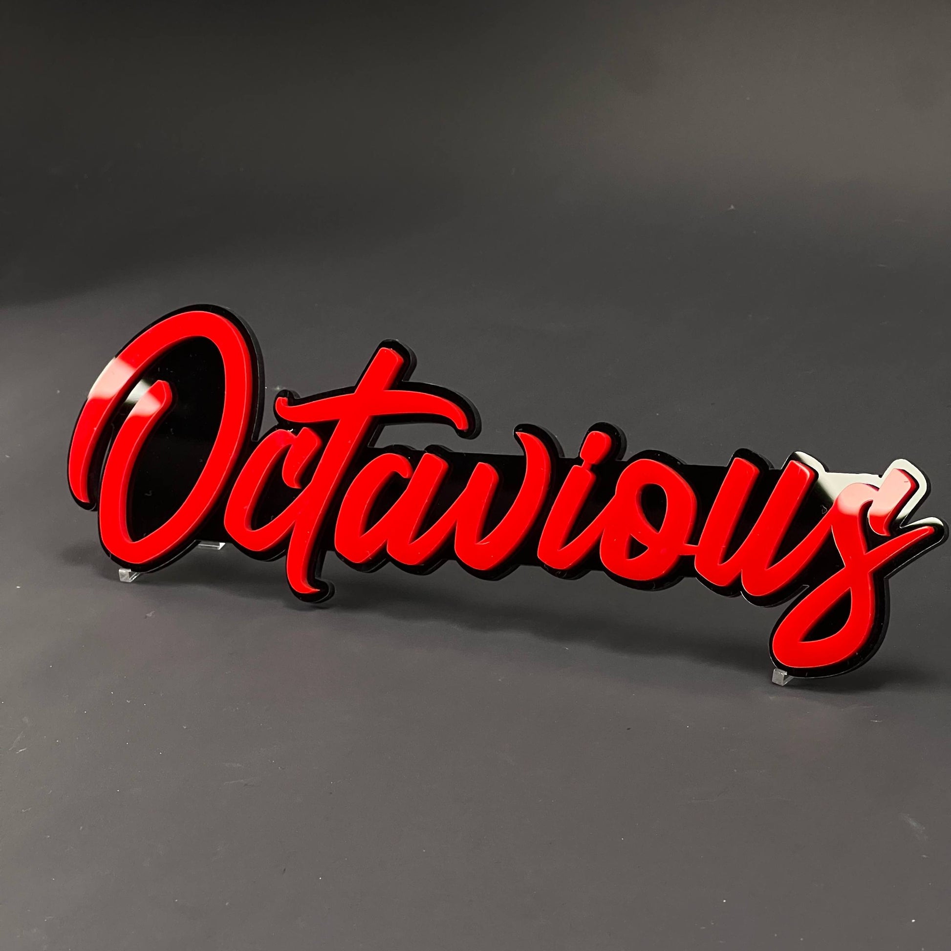 1PC Octavious 3D Acrylic Badge - Car Truck Emblem Fender Tailgate Trunk Sticker
