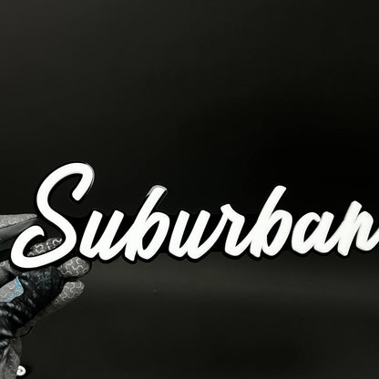 1PC Suburban 3D Acrylic Badge - Car Truck Emblem Fender Tailgate Trunk Sticker