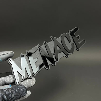 1PC MENACE 3D Acrylic Badge - Car Truck Emblem Fender Tailgate Trunk Sticker