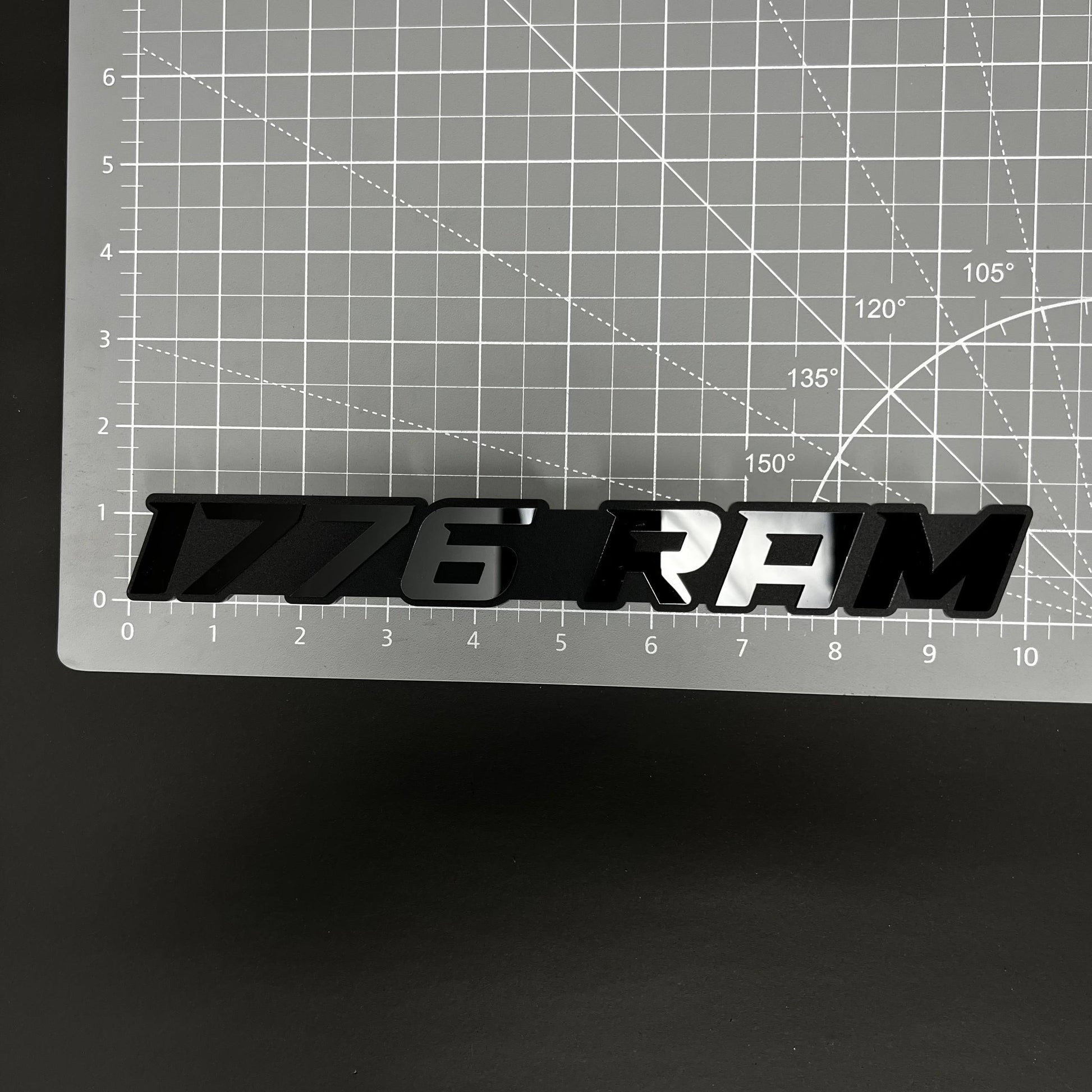 1PC 1776 RAM 3D Acrylic Badge - Car Truck Emblem Fender Tailgate Trunk Sticker