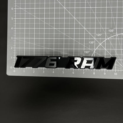 1PC 1776 RAM 3D Acrylic Badge - Car Truck Emblem Fender Tailgate Trunk Sticker